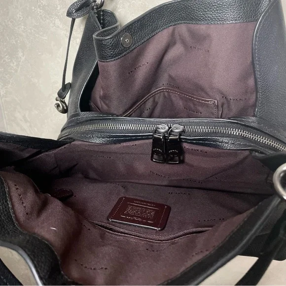 NWOT Coach Dalton Bag 31 pebble black - Picture 8 of 9